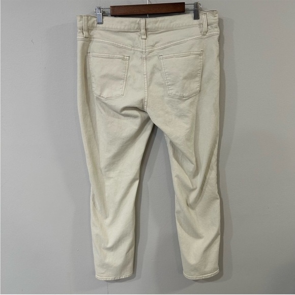 J.Crew Cropped Vintage Straight Cream Ivory Distressed Jeans Women’s Size 31” - Picture 4 of 6